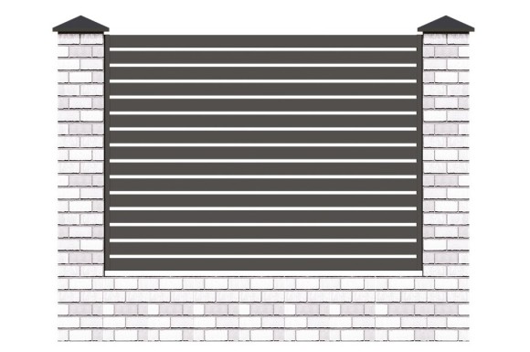Custom Horizontal Slat Fence Panel